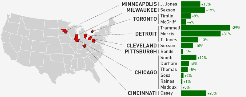Illustration for article titled Maps: Which Of Our Readers Were The Biggest Homers In The HOF Vote?